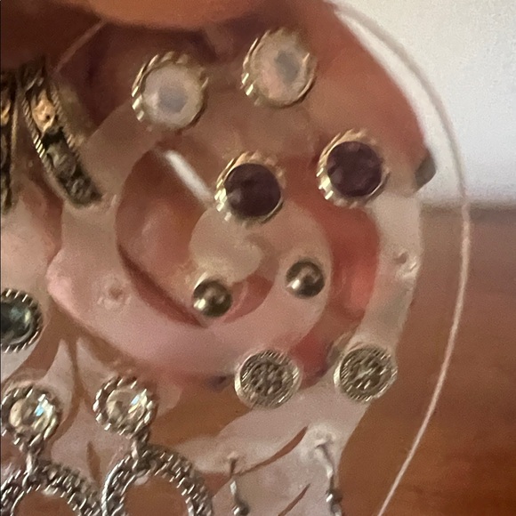 Lot of Brighton Silver and colored stone, 11 pairs of Earrings all for $45! - Picture 6 of 7